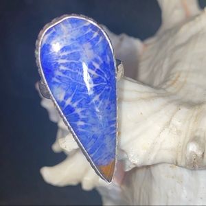 Indonesian Sea fossil coral ring